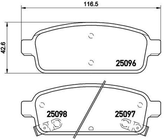 BREMBO P59080X Колодки тормозные задние дисковые в наличии Украина