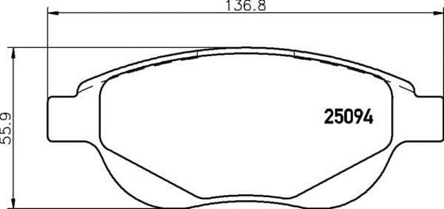 P61137 BREMBO Передние тормозные колодки купить в Львов
