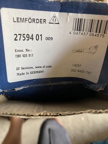 LEMFORDER 27595 Рулевой наконечник в наличии Украина