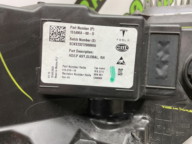 Фара комбинированная, передняя 151495300A TESLA