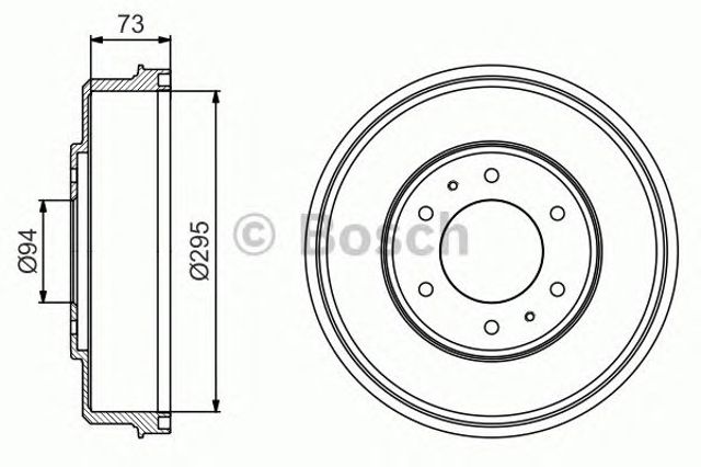 BOSCH 0986477232 Барабан тормозной задний в наличии Кривой Рог