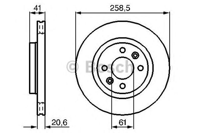 0986478124 BOSCH Передние тормозные диски купить в Полтава