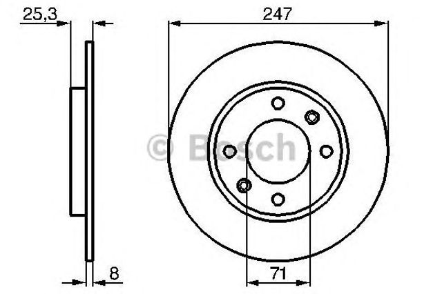 0986478464 BOSCH Диск тормозной задний купить в Николаев