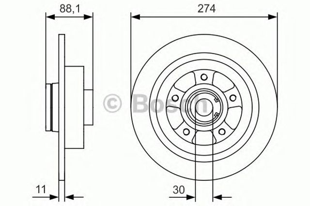 0986479009 BOSCH Диск тормозной задний купить в Ужгород
