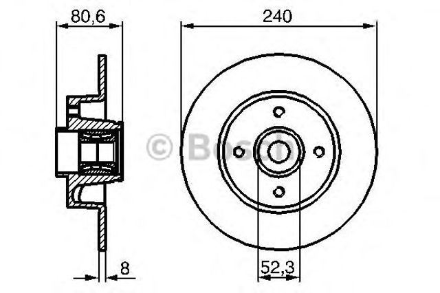 BOSCH 0986479278 Тормозные диски в наличии Винница