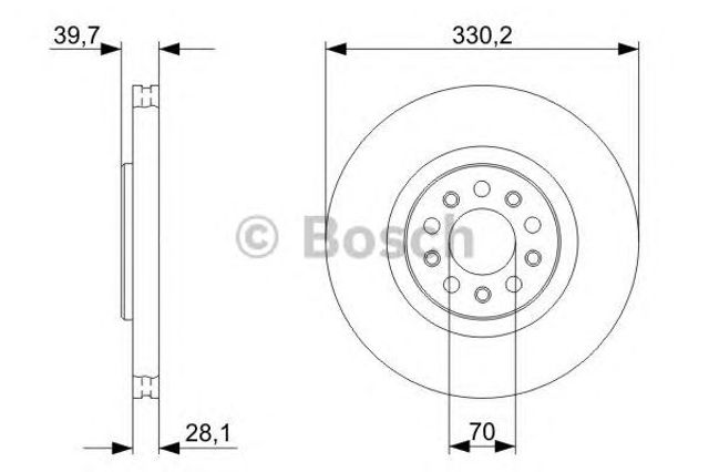 BOSCH 0986479290 Диск тормозной передний в наличии Каменское