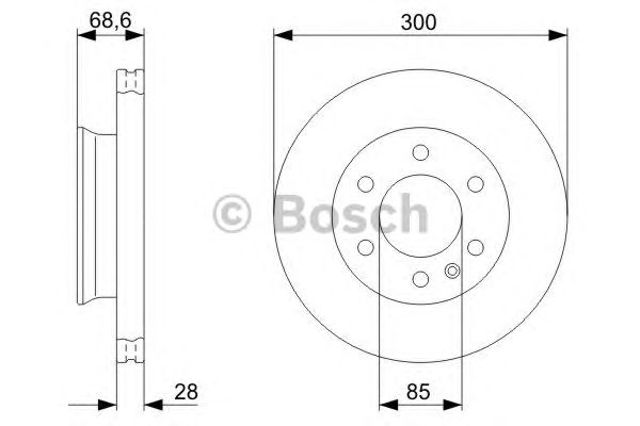 0986479294 BOSCH Диск тормозной передний купить в Запорожье