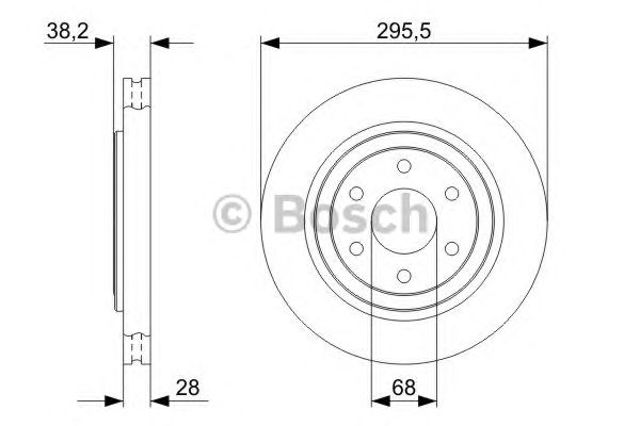 0986479356 BOSCH Диск тормозной передний купить в Полтава