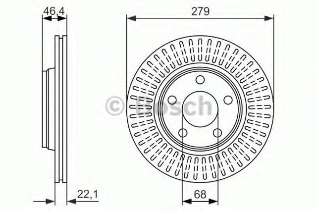 BOSCH 0986479916 Передние тормозные диски в наличии Киев