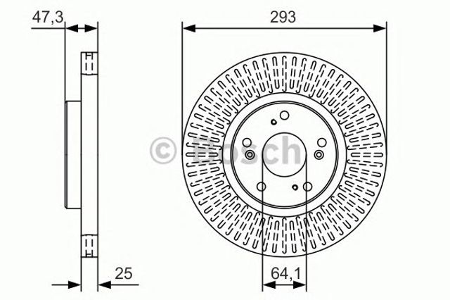 0986479B02 BOSCH Передние тормозные диски купить в Хмельницкий