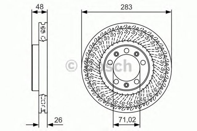 0986479C33 BOSCH Диск тормозной передний купить в Львов