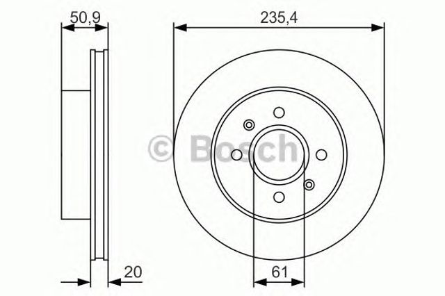 BOSCH 0986479R52 Диск тормозной передний в наличии Одесса