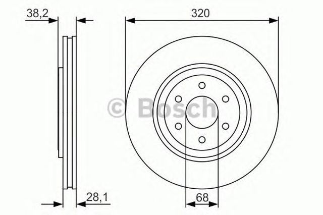 0986479S35 BOSCH Диск тормозной передний купить в Украина