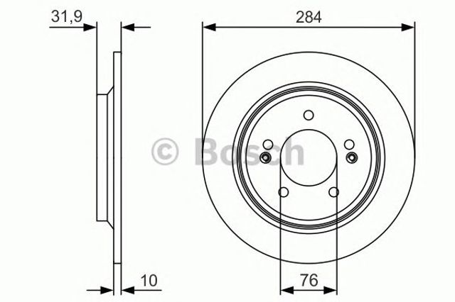 0986479V09 BOSCH Диск тормозной задний купить в Житомир