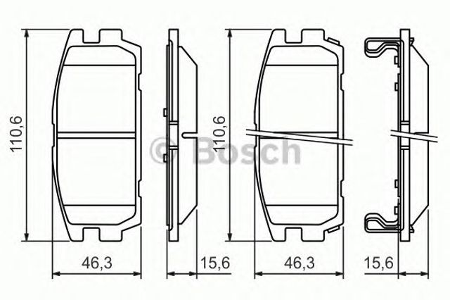 BOSCH 0986494137 Колодки тормозные задние дисковые в наличии Сумы