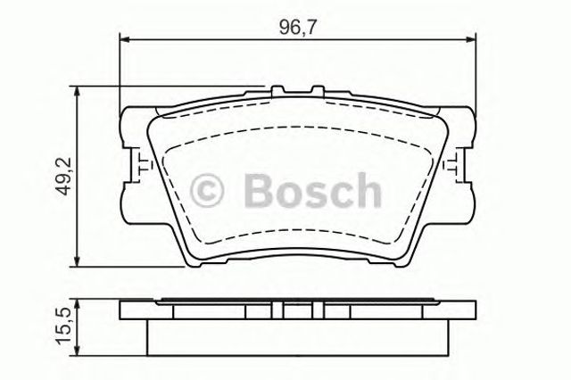 BOSCH 0986494154 Колодки тормозные задние дисковые в наличии Житомир