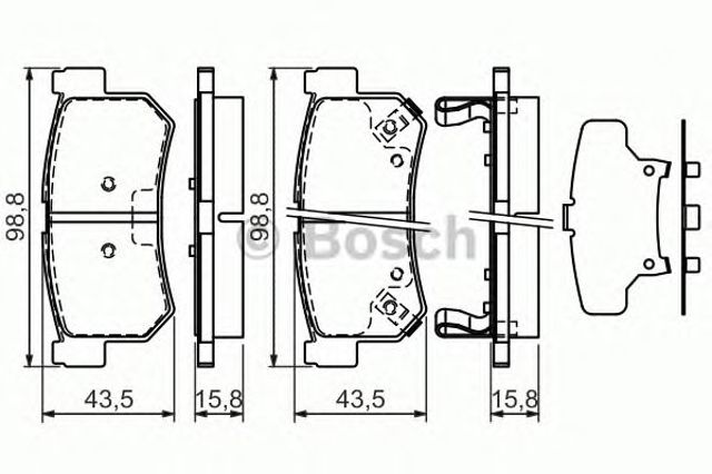 BOSCH 0986494237 Колодки тормозные задние дисковые в наличии Хмельницкий