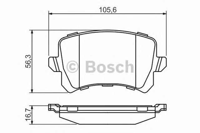 0986494344 BOSCH Задние тормозные колодки купить в Черновцы