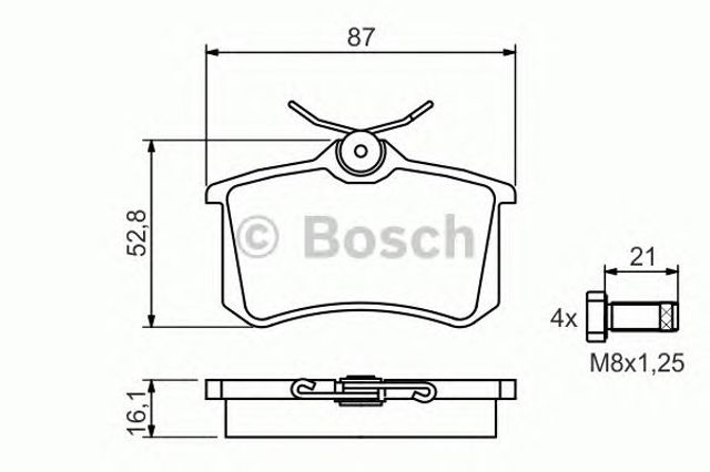 BOSCH 0986494399 Колодки тормозные задние дисковые в наличии Павлоград