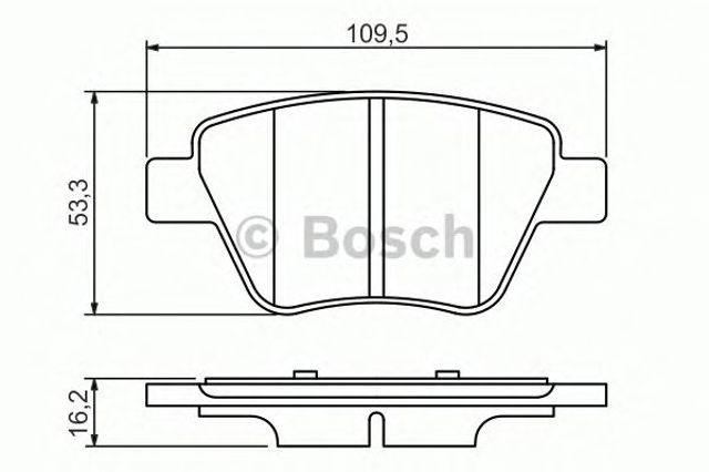 BOSCH 0986494416 Колодки тормозные задние дисковые в наличии Украина