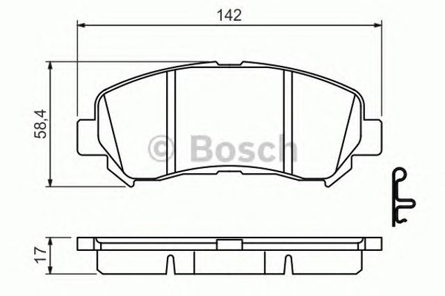 BOSCH 0986494501 Передние тормозные колодки в наличии Винница