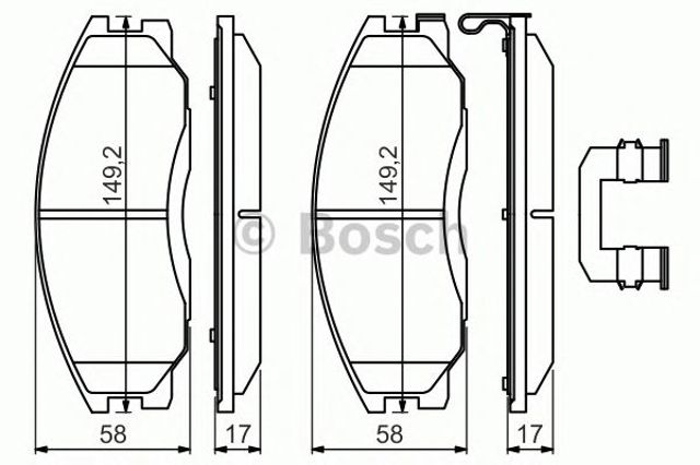 BOSCH 0986494650 Передние тормозные колодки в наличии Хмельницкий