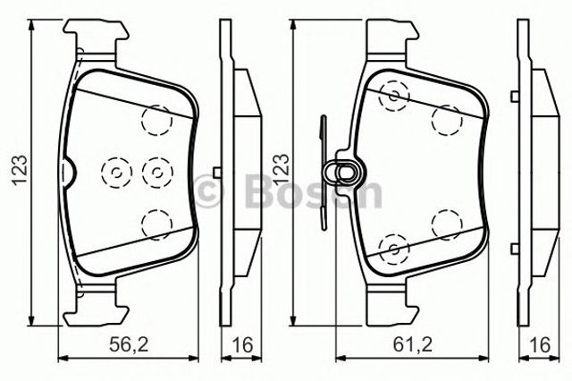 0986494658 BOSCH Задние тормозные колодки купить в Черкассы