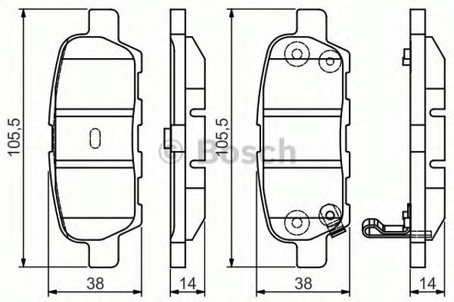 BOSCH 0986495089 Колодки тормозные задние дисковые в наличии Киев