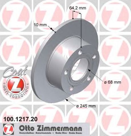 ZIMMERMANN 100121720 Тормозные диски в наличии Тернополь