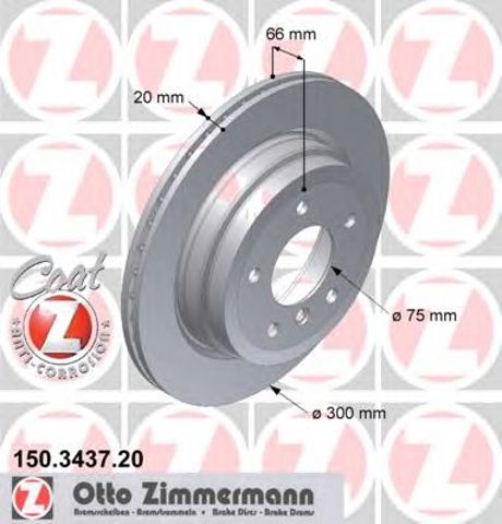 ZIMMERMANN 150343720 Тормозные диски в наличии Украина
