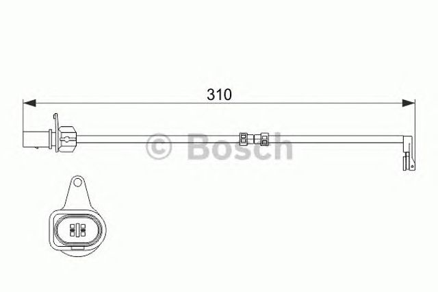1987474506 BOSCH Датчик износа тормозных колодок передний купить в Львов