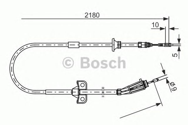 BOSCH 1987477248 Трос ручного тормоза задний правый/левый в наличии Житомир