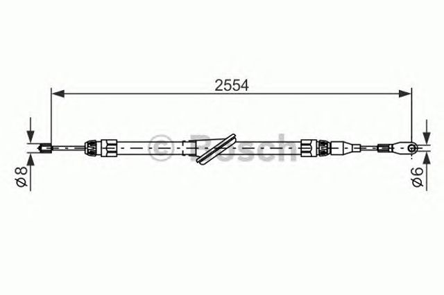 1987477699 BOSCH Передний трос ручника купить в Николаев
