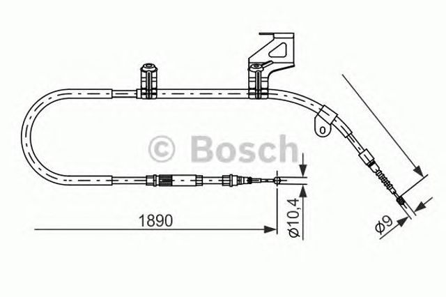 BOSCH 1987477804 Трос ручного тормоза задний правый в наличии Одесса