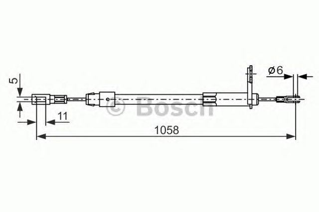 1987477849 BOSCH Трос ручного тормоза задний левый купить в Николаев