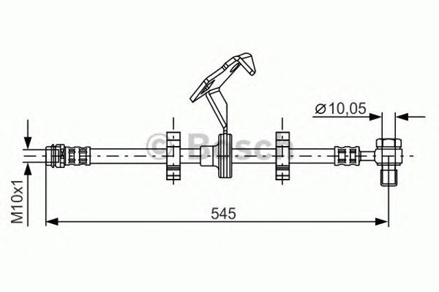 1987481078 BOSCH Шланг тормозной передний правый купить в Павлоград