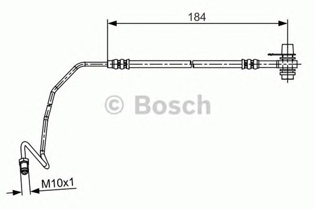 BOSCH 1987481534 Шланг тормозной задний левый в наличии Ирпень