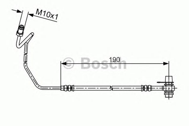 BOSCH 1987481535 Шланг тормозной задний правый в наличии Тернополь