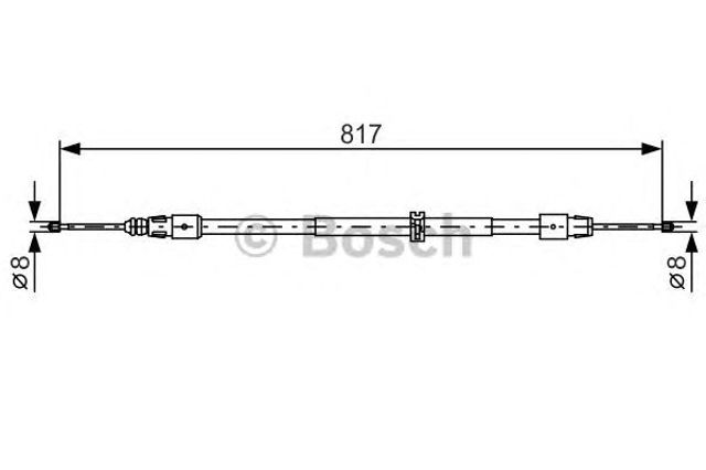 BOSCH 1987482024 Задний трос ручника в наличии Львов
