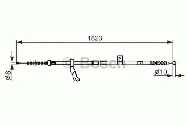 1987482297 BOSCH Трос ручного тормоза задний правый купить в Ужгород