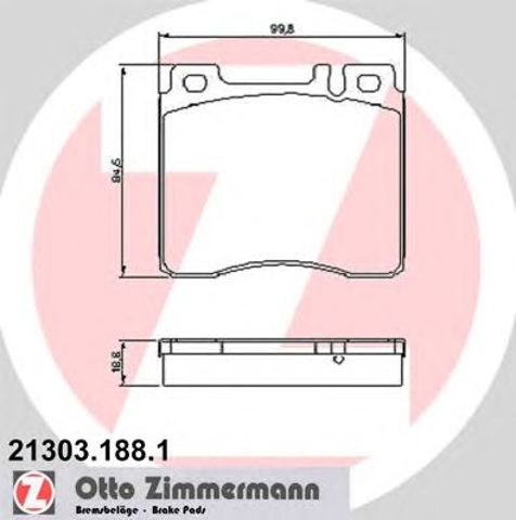ZIMMERMANN 213031881 Колодки тормозные передние дисковые в наличии Днепр