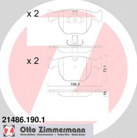 214861901 ZIMMERMANN Передние тормозные колодки купить в Львов