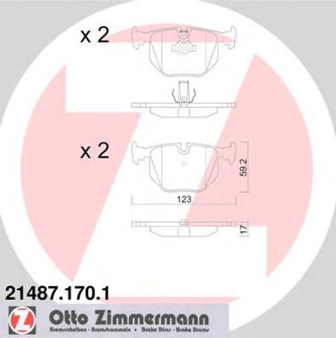 ZIMMERMANN 214871701 Задние тормозные колодки в наличии Каменское