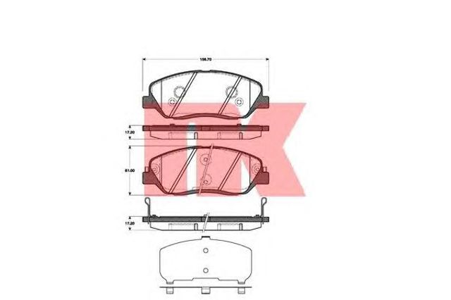 NK 223427 Колодки тормозные передние дисковые в наличии Полтава