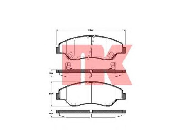 NK 223505 Колодки тормозные передние дисковые в наличии Житомир