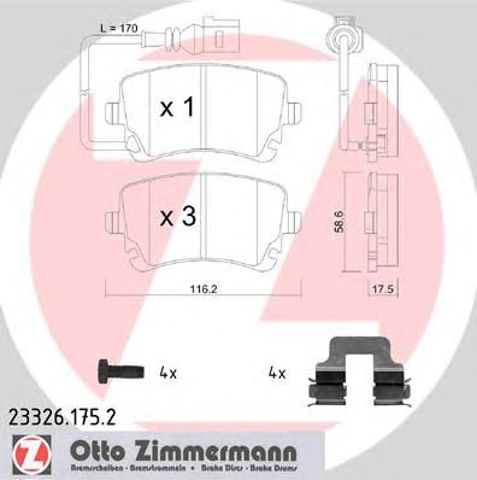 233261752 ZIMMERMANN Задние тормозные колодки купить в Черкассы