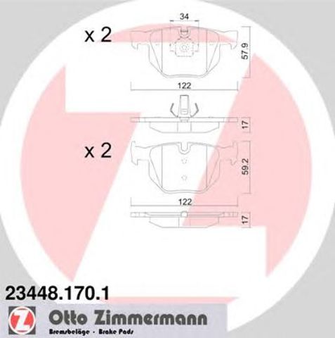234481701 ZIMMERMANN Задние тормозные колодки купить в Запорожье