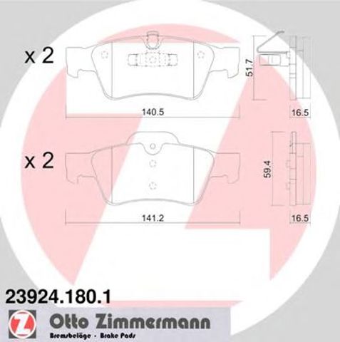 239241801 ZIMMERMANN Задние тормозные колодки купить в Тернополь