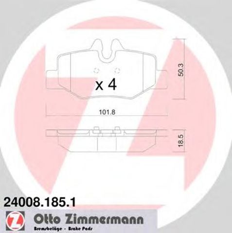 ZIMMERMANN 240081851 Задние тормозные колодки в наличии Сумы