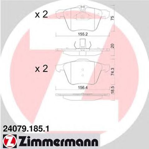 ZIMMERMANN 240791851 Передние тормозные колодки в наличии Павлоград